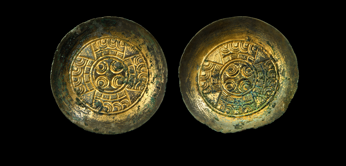 'The Siddington' Impressive Anglo-Saxon Chip-Carved Saucer Brooch Pair
